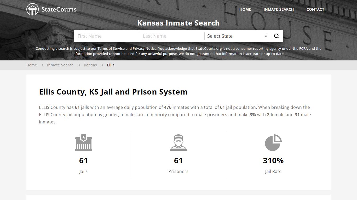 Ellis County, KS Inmate Search - StateCourts